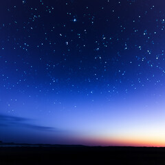 Starry night sky scene, background screensaver