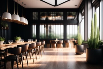 a dining room filled with lots of tables and chairs, restaurant interior photography, volumetric interior lighting, vray lighting, rendered in lumion pro, rendered in lumion, 