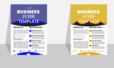 Professional colorful business flyer template.
