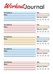Workout Journal Template