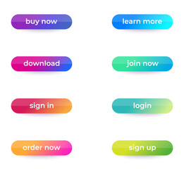 buttons for web and apps, ui elements, png set