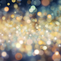 Obraz premium Golden blur light bokeh background. 
