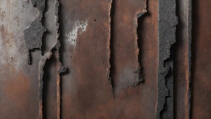 Used, rusty metal background texture with imperfections. Generative AI.