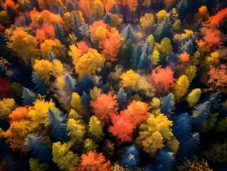 Obraz na płótnie Canvas Autumn forest. Colorful autumn forest. Abstract autumn forest background