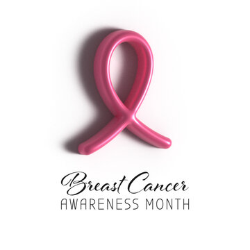 Breast cancer awareness month, landing page vector illustration