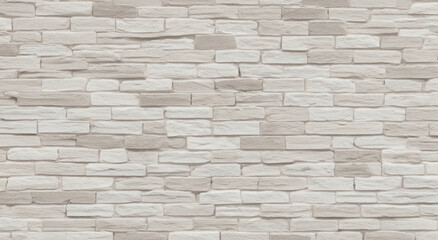 White brick wall stone or concrete texture backdrop background with gray