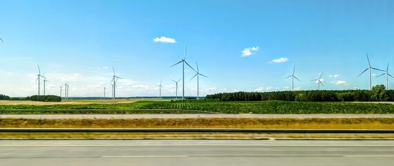 wind turbines in the field © Raibkashi
