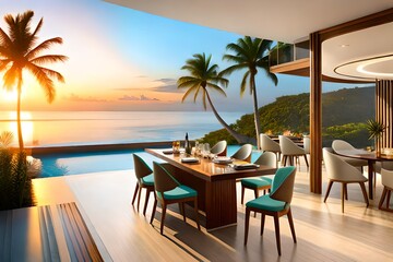 Obraz premium restaurant at the beach