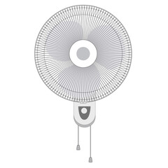 Wall fan electric wall  mount fan illustration vector image