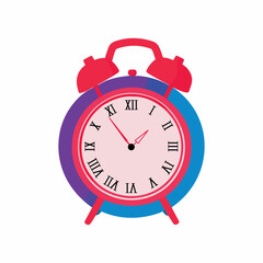 alarm clock isolated on white. alarm clock vector