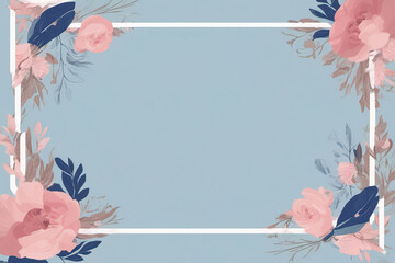 watercolor flowers design template