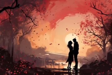 Love_illustration - a picture that symbolically depicts the theme of Love