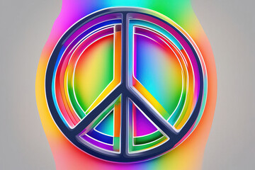 3 d rendering of peace sign