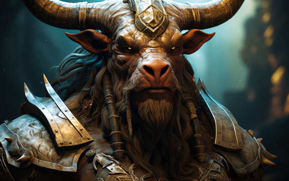 Mythical Greek Minotaur: Ancient Fantasy