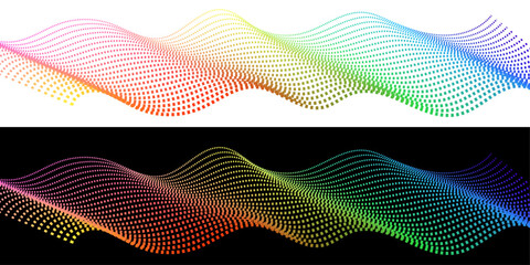 abstract colorful rainbow particle sound wave © kristimj