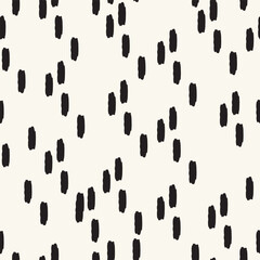 Vector black dots blots white ivory repeat pattern