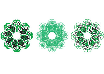 green floral ornament