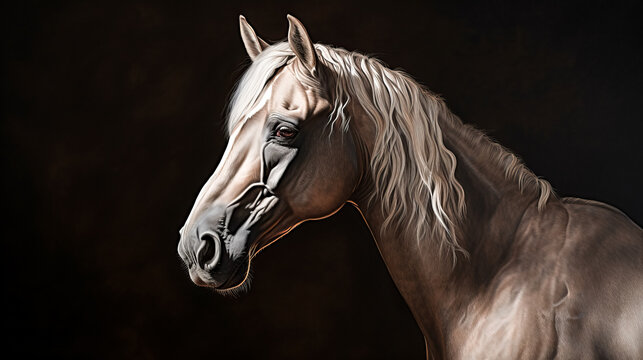 He crafted a photorealistic image of a horse with generative AI.