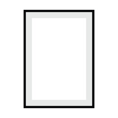 Photo frame icon for digital wall art border template design element background in vector illustration