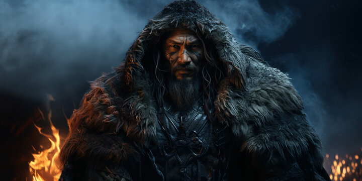 Mongolian king general warrior Genghis Khan or Chinggis Khaan. Generative AI