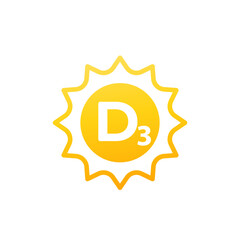 d3 vitamin icon on white