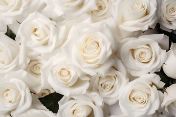 Obraz na płótnie Canvas Natural white roses background.