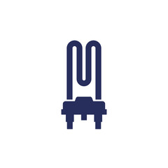 heating element icon on white