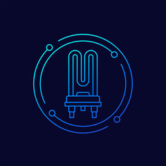 heating element icon, linear design