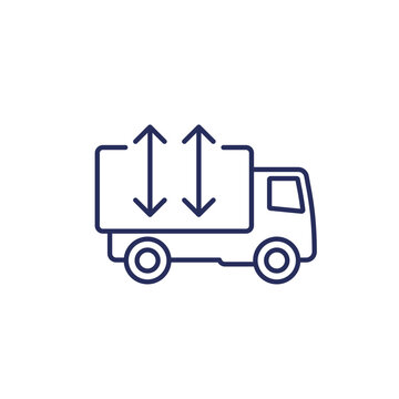 truck height line icon, vector