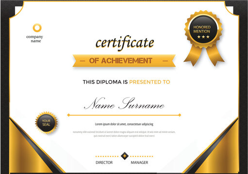 Free vector flat certificate template