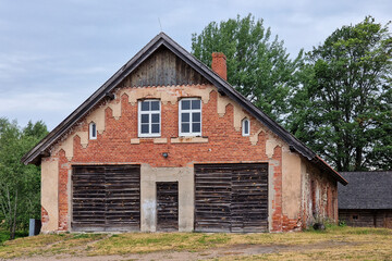 Fototapeta na wymiar The building of the Turaida castle complex, Latvia.