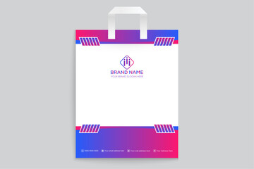 Gradient shopping bag template