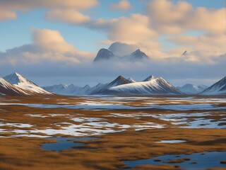 northern tundra landscape generated ai