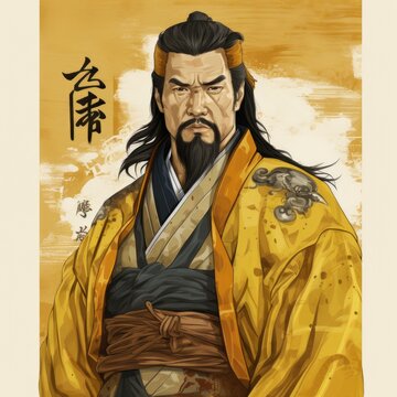 chinese samurai in yellow