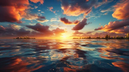 Foto op Plexiglas sunset over the sea © Vitor