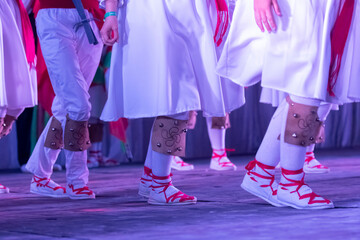 Basque traditional dance, street dances during a celebration