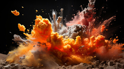 Striking Visuals of Dynamite Explosions for Mining 