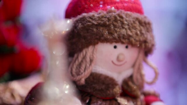 christmas decoration santa claus and ornaments