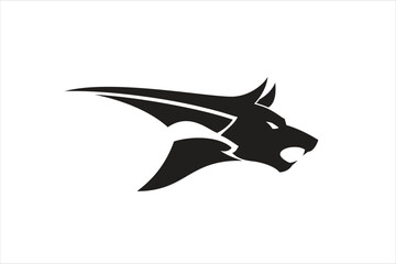 Dog, k 9, Black wolf, Wild wolf. Dog logo.  suitable for team mascot, community icon, emblem, product identity, illustration for clothing, etc.