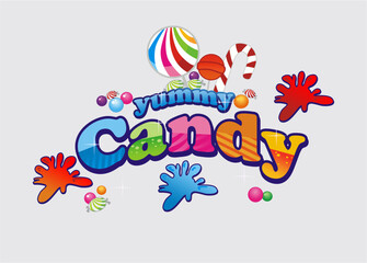 Yummy CANDY Store vector LOGO 