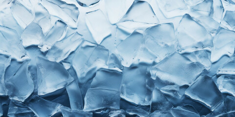 Obraz premium Cracked ice on a frozen lake. The natural texture of winter ice. Generative AI