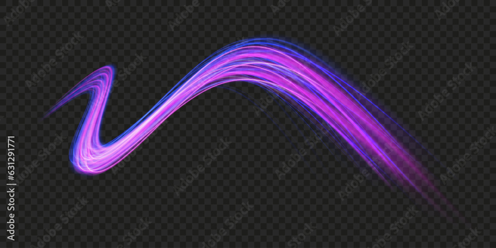 Poster light and stripes moving fast over dark background. concept of leading in business, hi tech products