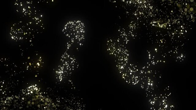 Luxury Gold Glitter Particles Titles 5