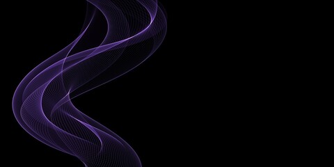Obraz premium Abstract background with glowing wave. Shiny moving lines design element. Modern purple blue gradient flowing wave lines