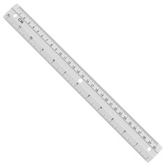 Plastic white ruler isolated