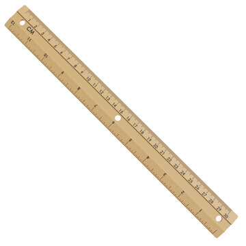 Wooden ruler isolated