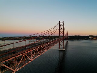 Fototapeta na wymiar The 25 de Abril Bridge, Lisbon, Portugal