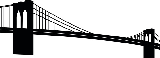 Brooklyn Bridge Cutfile, cricut ,silhouette, SVG, EPS, JPEG, PNG, Vector, Digital File, Zip Folder - obrazy, fototapety, plakaty