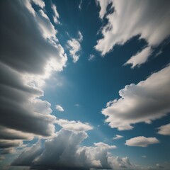 A Blue sky with clouds. sky and clouds	
