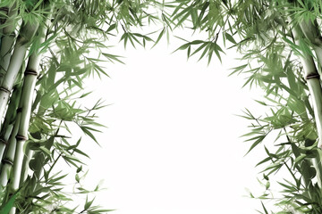 Bamboo tree on a white background generative AI